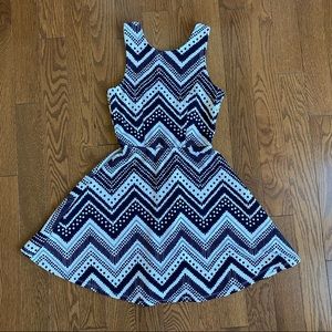 Maurices Sleeveless Zigzag Print Flare Dress